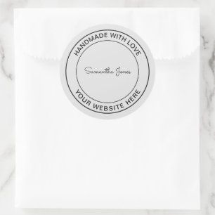 Sticker Rond Fait à la main avec l'Aimer Craft do-it-yourself C