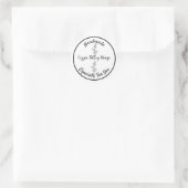 Sticker Rond Fait À La Main, Surtout Pour Vous. Modifiable (Sac)
