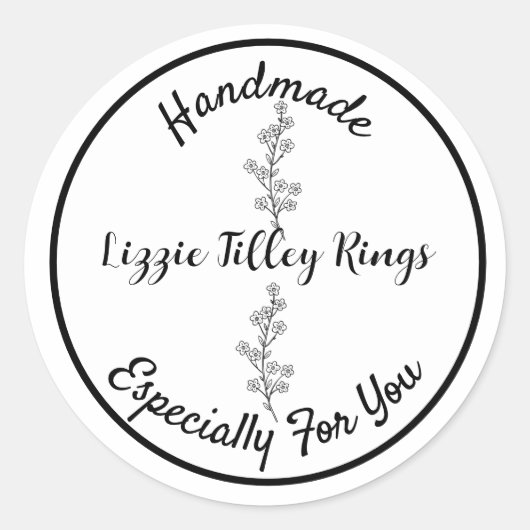 Sticker Rond Fait À La Main, Surtout Pour Vous. Modifiable (Devant)