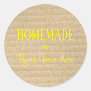 Sticker Rond Fait À La Maison Par Boulangerie Gâteau Gâteau Vin