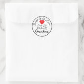 Sticker Rond Fait Avec Amour De La Cuisine De (Sac)