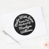 Sticker Rond Fait Avec Amour De La Cuisine De (Enveloppe)