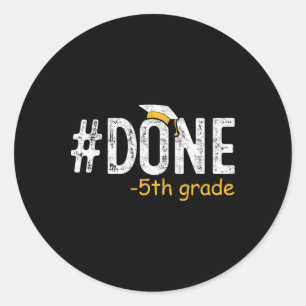 Sticker Rond Fait Cadeaux de 5e année 5e année 5e année Gr