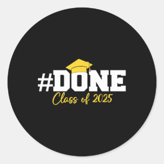 Sticker Rond Fait Cl De 2025 Diplômés Hommes Femmes Enfants