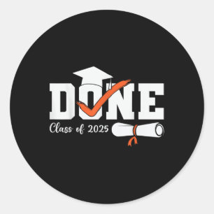 Sticker Rond Fait Cl De 2025 Lycée Lycée Diplômé De L'École Sec