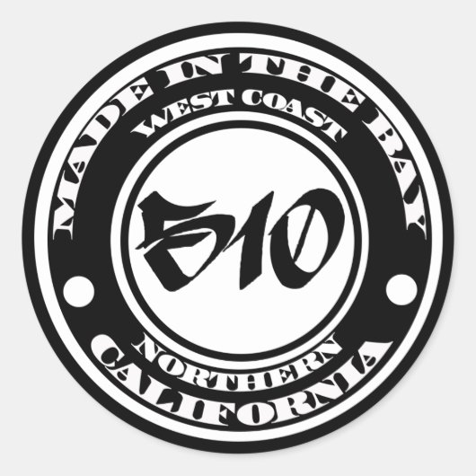 Sticker Rond Fait dans le 510 (Devant)