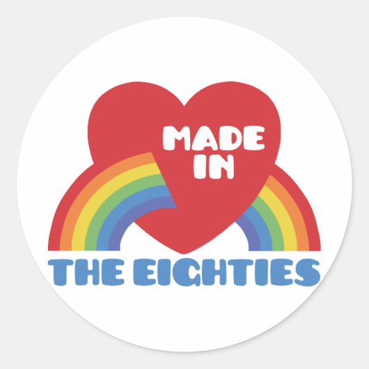 Sticker Rond Fait dans les années 80 (Devant)