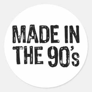 Sticker Rond Fait dans les années 90