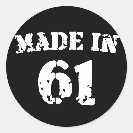 Sticker Rond Fait En 1961 (Devant)