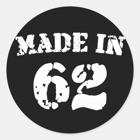 Sticker Rond Fait En 1962 (Devant)