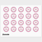 Sticker Rond Fait en 1963 (Feuille)
