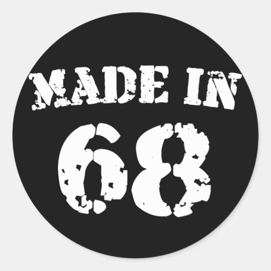 Sticker Rond Fait En 1968 (Devant)