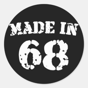 Sticker Rond Fait En 1968