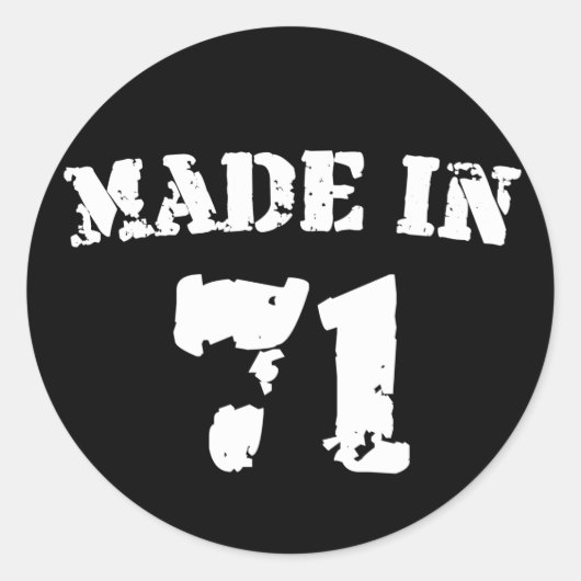 Sticker Rond Fait En 1971 (Devant)