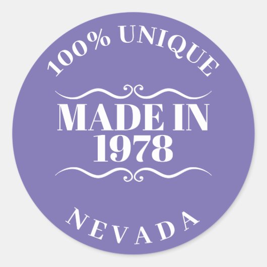 Sticker Rond Fait en 1978 (Devant)