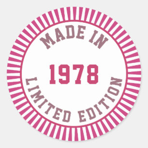 Sticker Rond Fait en 1978