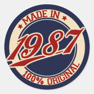 Sticker Rond Fait En 1987