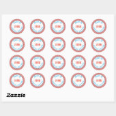 Sticker Rond Fait en 1996 (Feuille)