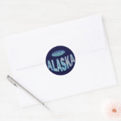 STICKER ROND FAIT EN ALASKA (Enveloppe)