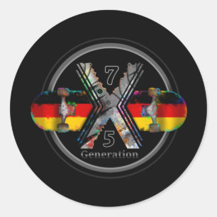 Sticker Rond Fait en Allemagne 1975