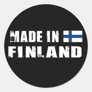 Sticker Rond Fait en Finlande
