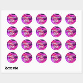 Sticker Rond Fait main (Feuille)