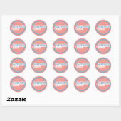Sticker Rond Fait main avec amour (Feuille)