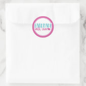 Sticker Rond Fait main avec amour (Sac)