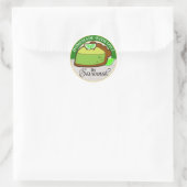 Sticker Rond Fait Maison Avec Amour (Sac)