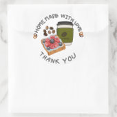 Sticker Rond Fait maison avec amour (Sac)