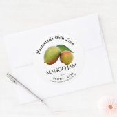Sticker Rond Fait Maison Avec Amour Mango Jam Été 202X (Enveloppe)