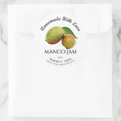 Sticker Rond Fait Maison Avec Amour Mango Jam Été 202X (Sac)