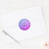 Sticker Rond Fait maison avec amour | Merci d'aquarelle violet (Enveloppe)