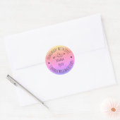 Sticker Rond Fait maison avec amour Rainbow Kraft Papier | Cuis (Enveloppe)