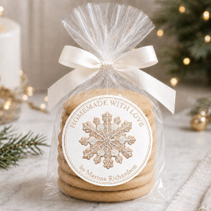 Sticker Rond Fait maison Noël Fêtes Pâtisseries