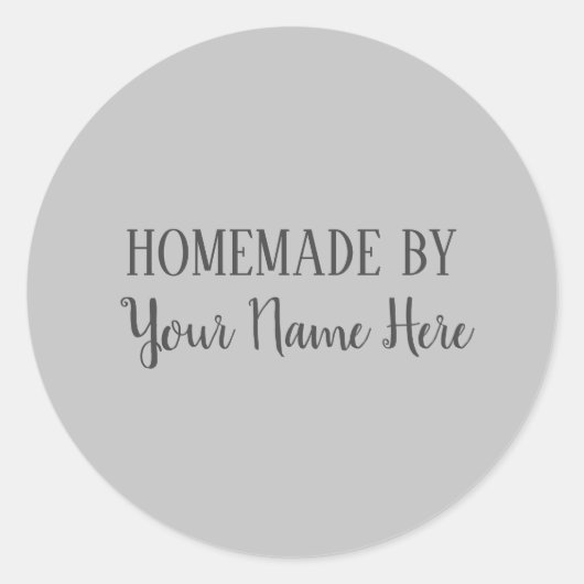 Sticker Rond Fait Maison Par Boulangerie Gâteau Gâteau Fun (Devant)