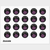Sticker Rond Fait non Fig-tion Funny Fig Pun Fig Dark BG (Feuille)