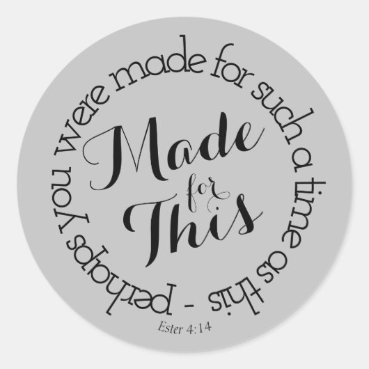 Sticker Rond Fait pour cela (Devant)