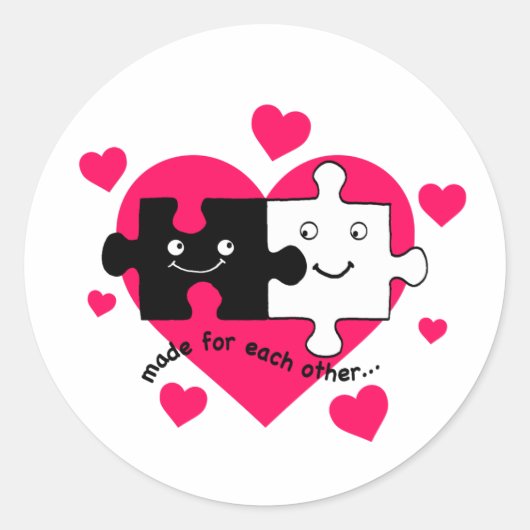Sticker Rond Fait pour l'autre ! (Devant)