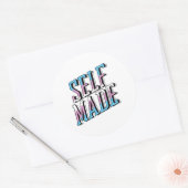 Sticker Rond Fait soi-même et trans (Enveloppe)