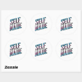 Sticker Rond Fait soi-même et trans (Feuille)