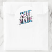 Sticker Rond Fait soi-même et trans (Sac)