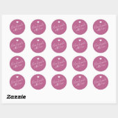 Sticker Rond Faite à la main moderne avec script d'amour coeur  (Feuille)