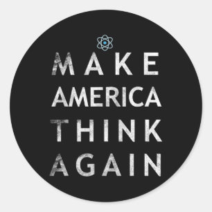 Sticker Rond Faites à l'Amérique une fois de plus penser à Atom