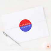 Sticker Rond Faites Compter Vos Votes - Votez Tôt, Votez Souven (Enveloppe)