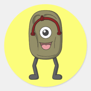 Sticker Rond Faites cuire au four-zouri (sandale de fantôme)