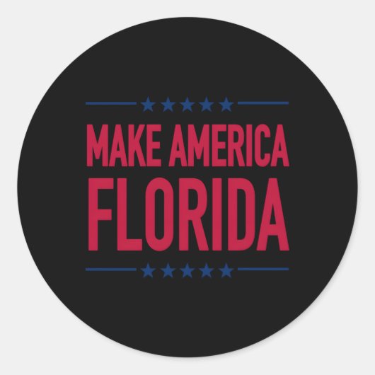 Sticker Rond Faites de l'Amérique Floride (Devant)