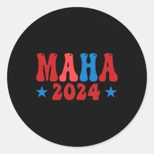 Sticker Rond Faites de l'Amérique un pays sain Maha Pro-trump C