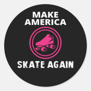 Sticker Rond Faites de nouveau patiner l'Amérique