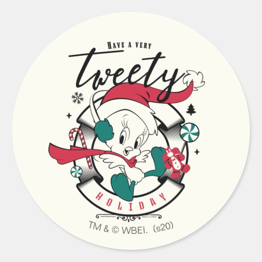 Sticker Rond Faites Des Vacances Très TWEETY™ (Devant)
